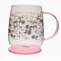 Mug en verre de collection classique Disney avec couvercle - Minnie
