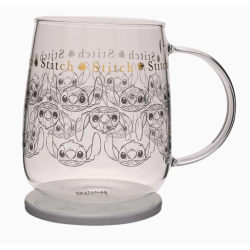 Mug en verre de collection Disney Classic avec couvercle - Stitch