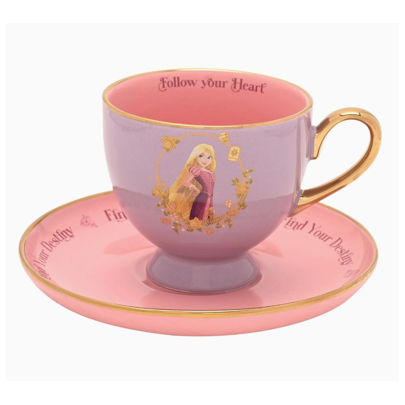 Tasse et soucoupe de thé princesse pastel Disney - Raiponce