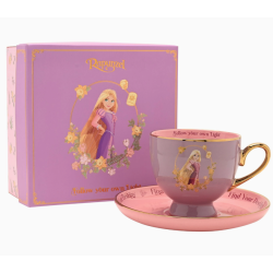 Tasse et soucoupe de thé princesse pastel Disney - Raiponce