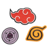 SET DE 3 PATCHS NARUTO SHIPPUDEN