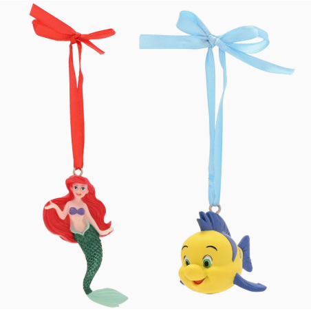 Ensemble de 2 décorations suspendues Disney Ariel et Polochon