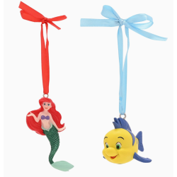 Ensemble de 2 décorations suspendues Disney Ariel et Polochon
