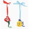 Ensemble de 2 décorations suspendues Disney Ariel et Polochon