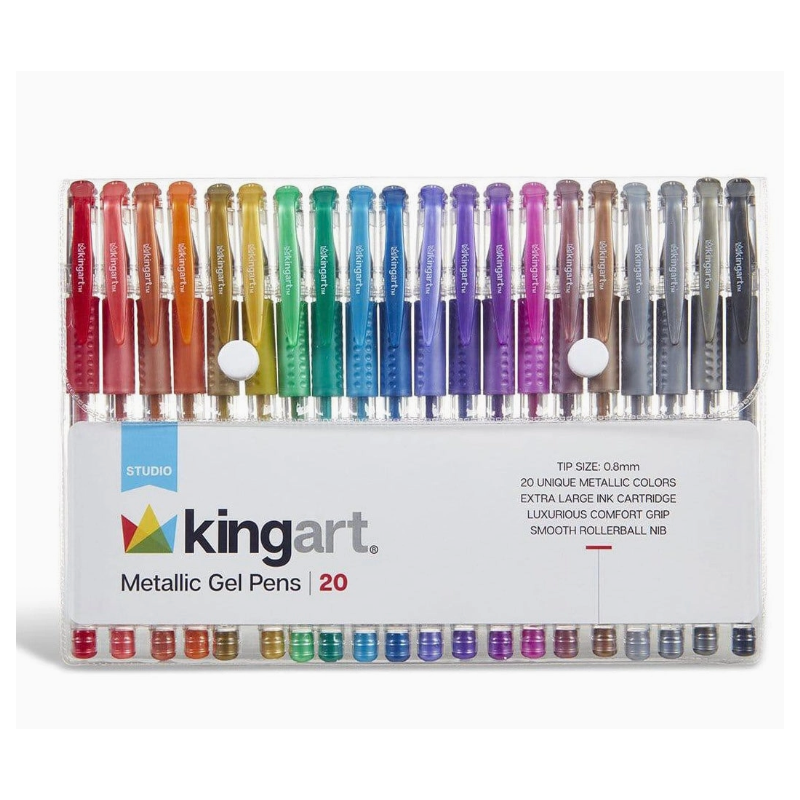 SET DE Stylos gel 20 couleurs métalliques