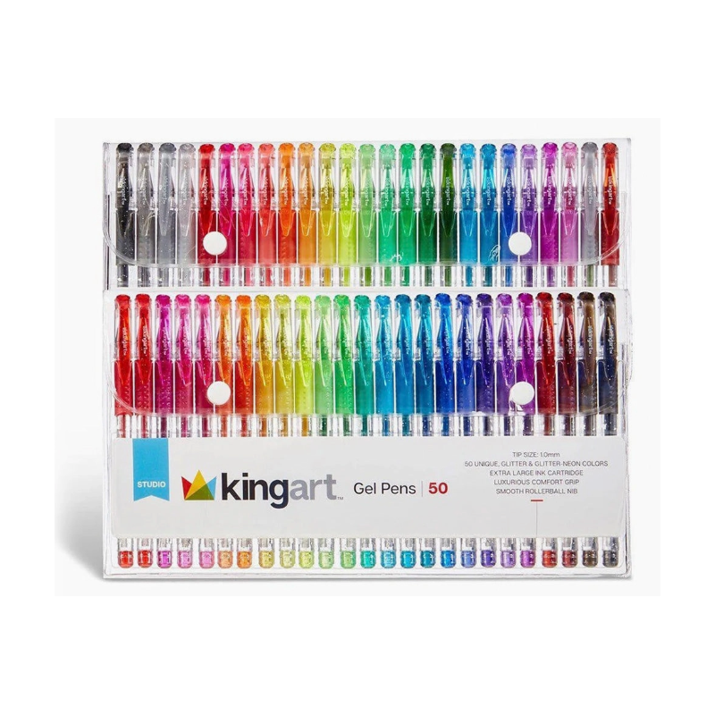 Set de Stylos gel 50 couleurs pailletées