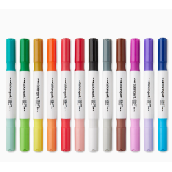 Feutres Acryliques à Double embout Ton 36 Stylos / 72 Couleurs KINGART