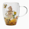 Mug en verre décoratif floral pastel princesse Disney - Belle
