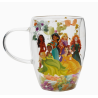Mug en verre décoratif floral pastel princesse Disney - Multi Princess