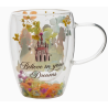 Mug en verre décoratif floral pastel princesse Disney - Multi Princess