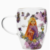 Mug en verre décoratif floral pastel Disney Princesse - Raiponce