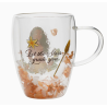 Mug en Verre Décoratif Floral Pastel Princesse Disney - Vaiana
