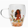 Mug en Verre Décoratif Floral Pastel Princesse Disney - Vaiana