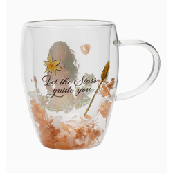 Mug en Verre Décoratif Floral Pastel Princesse Disney - Vaiana