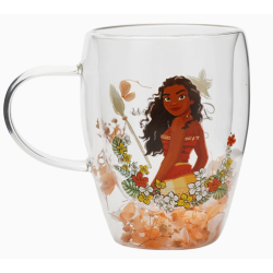 Mug en Verre Décoratif Floral Pastel Princesse Disney - Vaiana