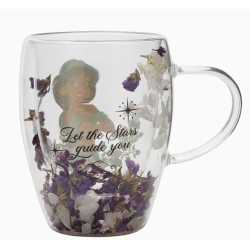 Mug en verre décoratif floral pastel princesse Disney - Jasmine