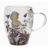 Mug en verre décoratif floral pastel princesse Disney - Jasmine