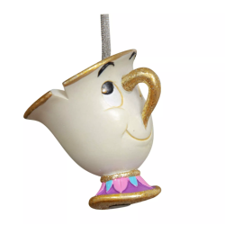 Ensemble de 4 décorations suspendues en résine Disney La Belle et la Bête