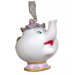 Ensemble de 4 décorations suspendues en résine Disney La Belle et la Bête