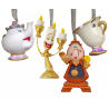 Ensemble de 4 décorations suspendues en résine Disney La Belle et la Bête