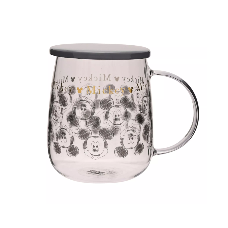 Mug en verre de collection Disney classique avec couvercle - Mickey
