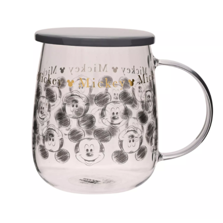 Mug en verre de collection Disney classique avec couvercle - Mickey