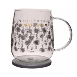 Mug en verre de collection Disney classique avec couvercle - Mickey