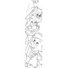 Coloriage Marque-pages Chiens et chats disney