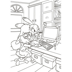 Coloriage bloc notes On rentre du boulot disney