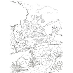 Coloriage bloc notes On rentre du boulot disney