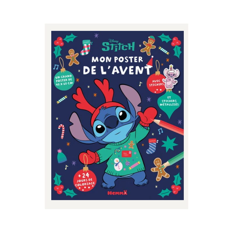 Mon poster de l'Avent Disney Stitch Coloriage