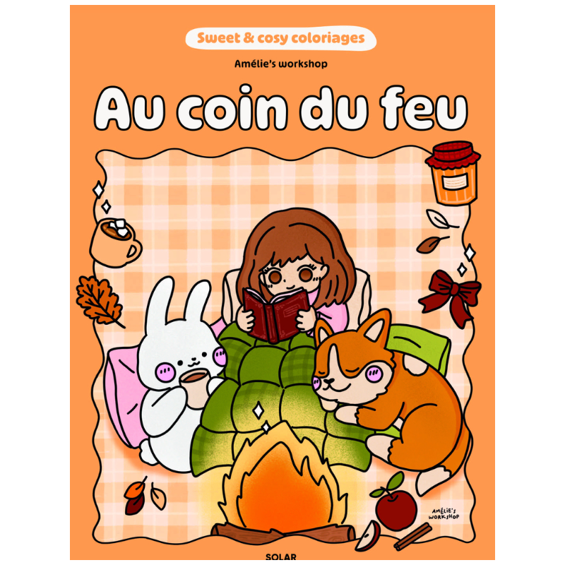 Coloriage Au coin du feu - Sweet and cosy coloriages
