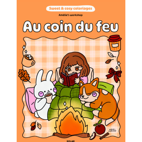 Coloriage Au coin du feu - Sweet and cosy coloriages
