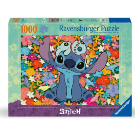 PUZZLE 1000 PIECES - STITCH FLEURS - DISNEY
