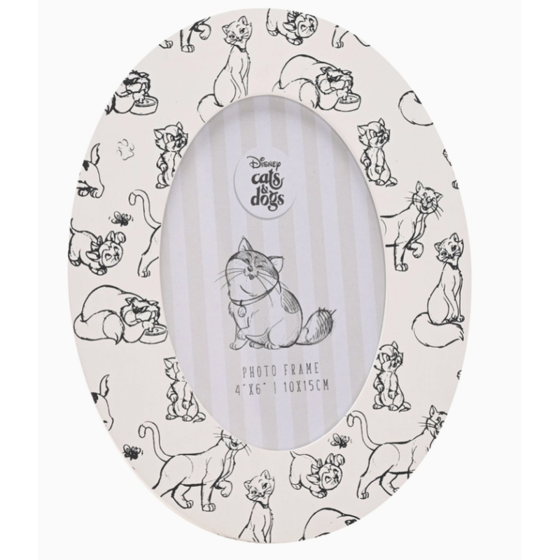 CADRE PHOTO OVALE DISNEY - CHATS & CHIENS