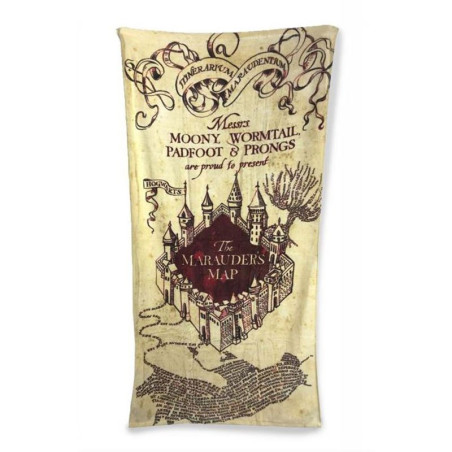 Serviette de Bain Carte du Maraudeur HARRY POTTER