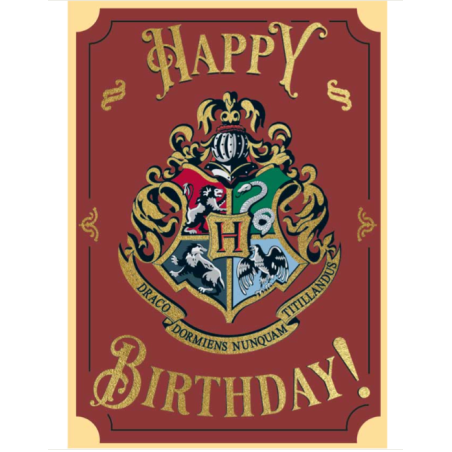 Carte d'anniversaire Harry Potter Poudlard