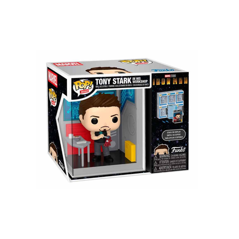 Figurine POP Nooks Marvel Tony Stark dans son atelier