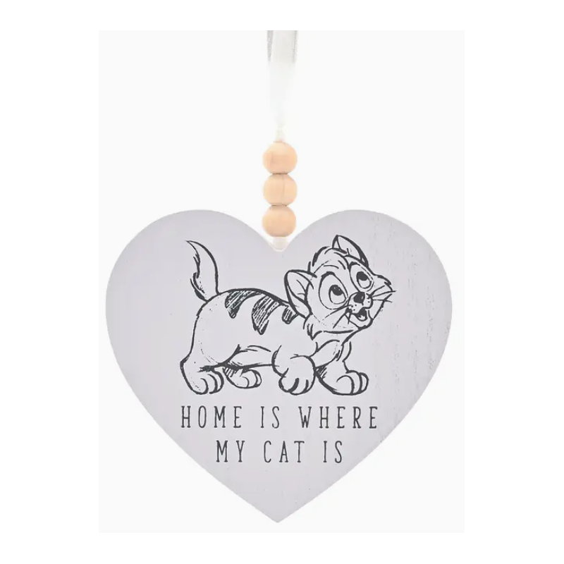 PLAQUE COEUR CHATS & CHIENS PINOCCHIO - FIGARO DISNEY