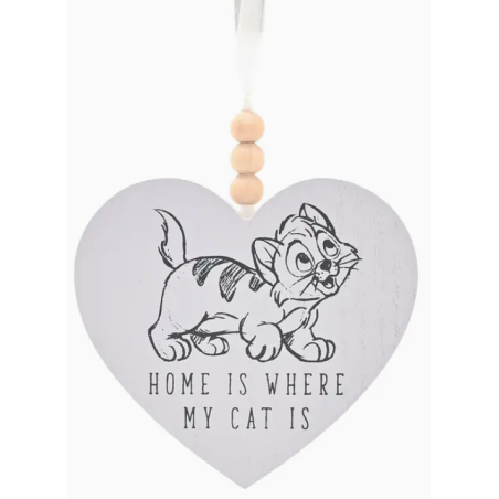 PLAQUE COEUR CHATS & CHIENS PINOCCHIO - FIGARO DISNEY
