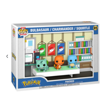 Figurine Funko POP Deluxe N°01 - Carapuce, Salmèche, Bulbizarre - Pokémon