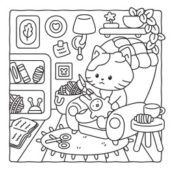 Coloriage Cozy colo Didi Plums Petits bonheurs