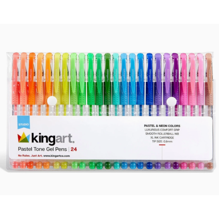 Stylos gel 24 couleurs pastel