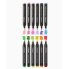 SET DE 12 FEUTRES ACRYLIQUES POINTE NORMAL FLORAL KINGART