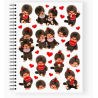 CARNET ROUGE PERSONNAGES MONCHHICHI A SPIRALE