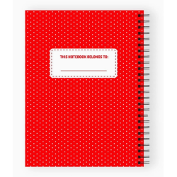 CARNET ROUGE PERSONNAGES MONCHHICHI A SPIRALE