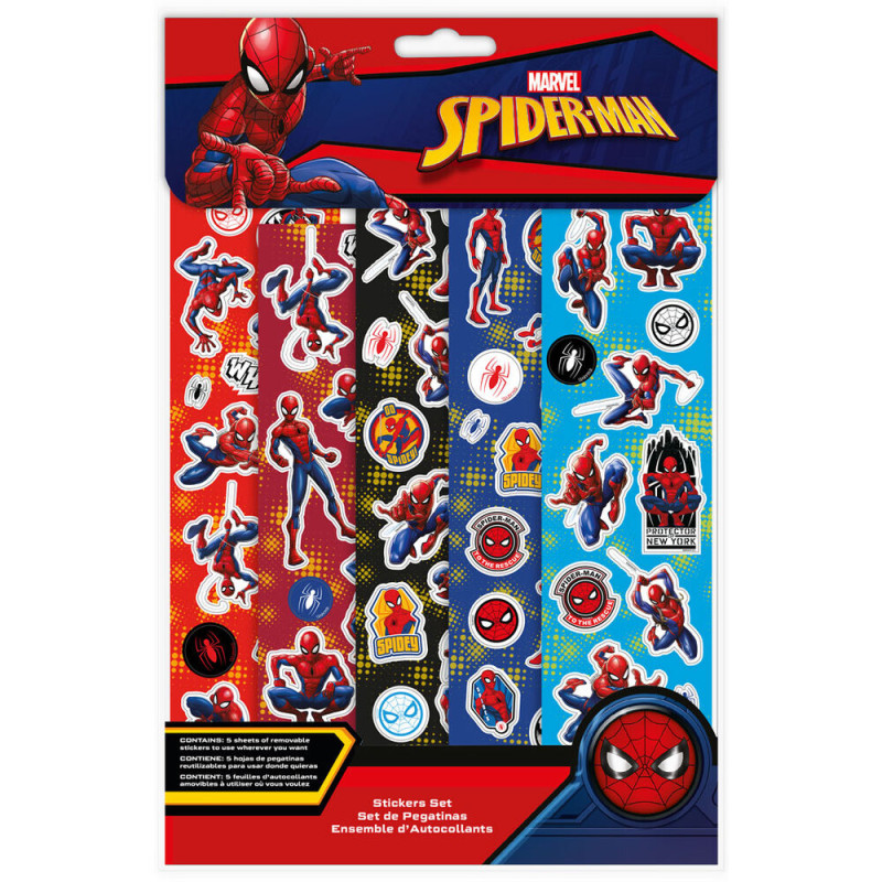 Ensemble d'autocollants Spiderman Marvel