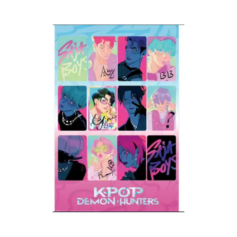 Poster Saja Boys - humain / démon /- K-POP Demon Hunters