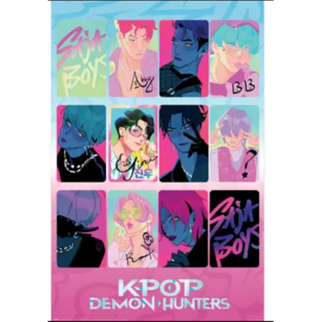 Poster Saja Boys - humain / démon /- K-POP Demon Hunters