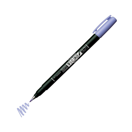 Tombow Fudenosuke Stylo pinceau pastel pour papier noir couleur violet